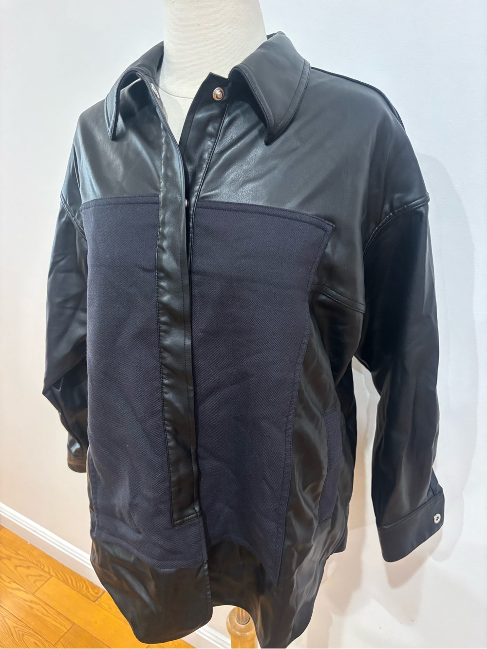 3.1 Phillip Lim Mixed Media Shirt Jacket, Size: S - Picture 8 of 15